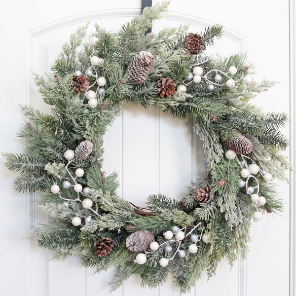 White Berry Wreath - Etsy