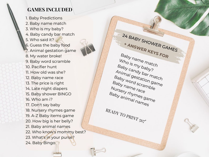 Jungle Baby Shower Game Cards - 25 Pack Baby Animal Match Game, Safari Theme Gender Reveal Activity, 4x6 Inch Cards