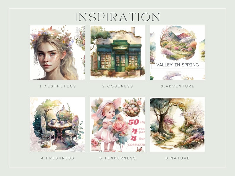 Cross & Spring Flowers Set Clipart Watercolor Illustration - Etsy