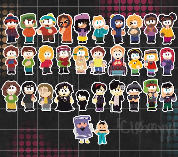 South Park Stickers Handmade // 32 Characters // Matte or Glossy