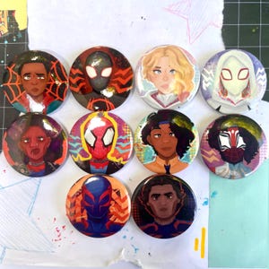 Pinos de botão do Spider-Verse