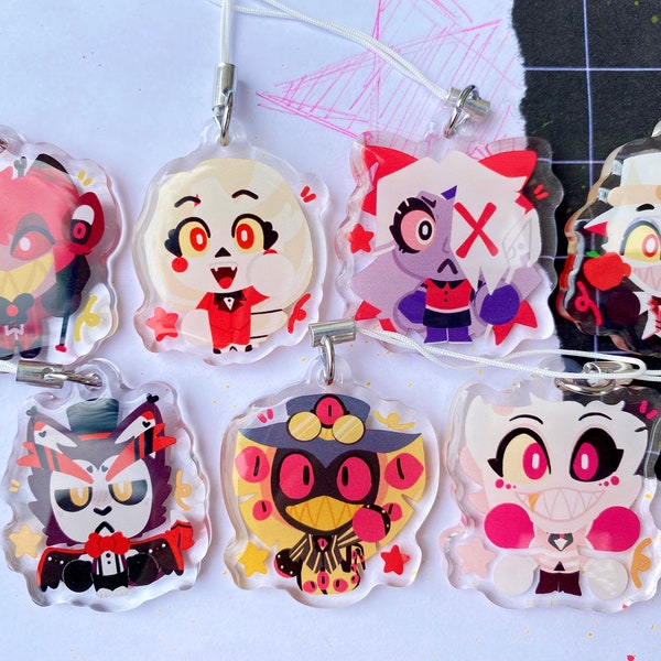 Hazbin Hotel Phone Charms // 1.5 Inch // Acrylic