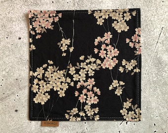 EDC Hank - Japanese fabric "Blossoms" pocket square, handkerchief, handmade