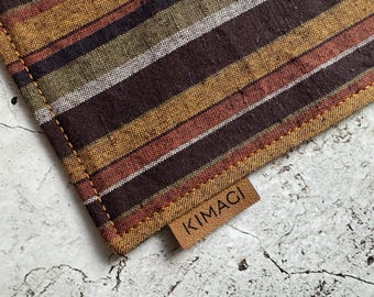 EDC Hank - Japanse katoenen "bruine dikke strepen", zakdoek, artikelnr. 25-170