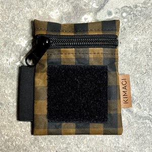 EDC Mini-Pouch Oilskin kariert, kleine Outdoor Pouch, Zubehör, Organizer, Art.-Nr. 25-011