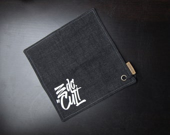 EDC.Cult Hank, Japanese cotton with logo print in white