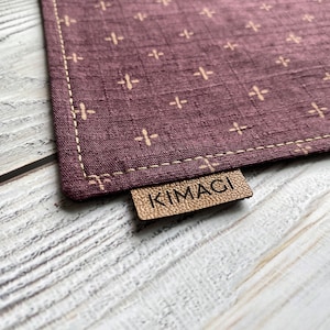 EDC Hank, Japanese cotton Purple, pocket square, handkerchief, handmade image 7