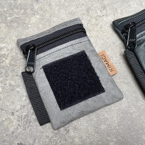 Mini bolsa EDC de SnapPap gris, vegana, pequeña bolsa para exteriores, accesorios, organizador, n.º de artículo 25-206