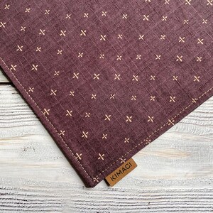 EDC Hank, Japanese cotton Purple, pocket square, handkerchief, handmade image 2