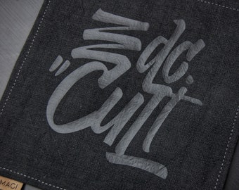 EDC.Cult Hank, Japanese cotton with logo print in black