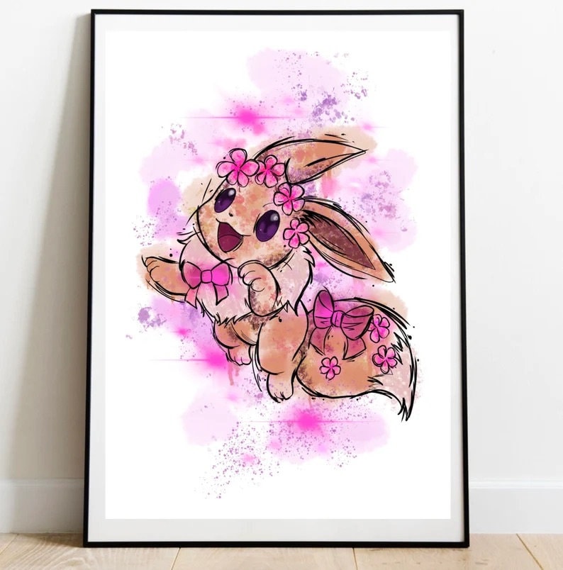 Aesthetic Eevee Pokemon Anime Paint By Numbers - Numeral Paint Kit