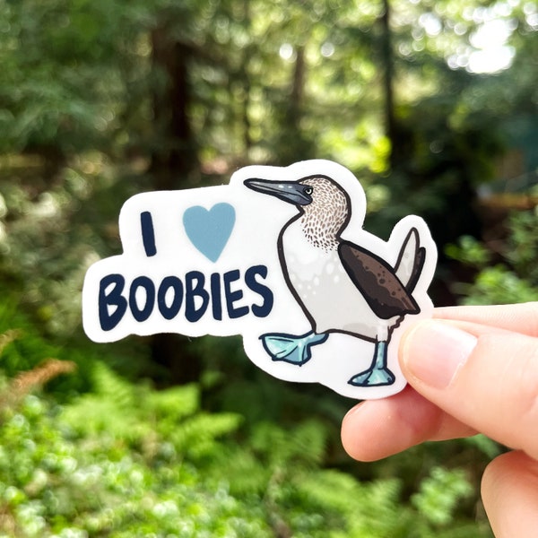 I Love Boobies Vinyl Sticker