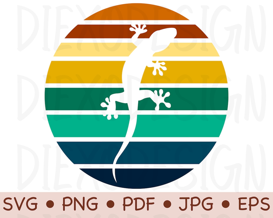 Gecko Raster Retro Gecko PNG, Reptile SVG, Cartoon Gecko Clipart, Lizard Clipart ...
