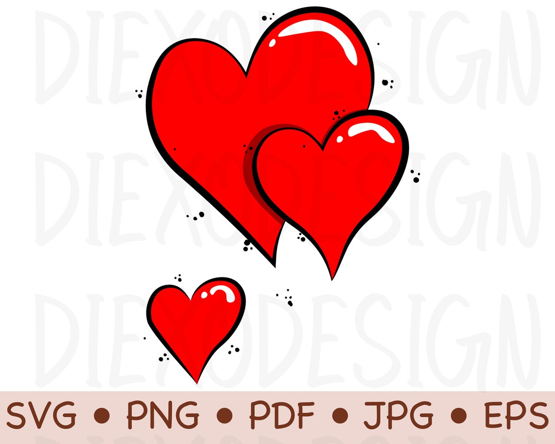 Red Heart PNG, Red Hearts SVG, Loving Clipart, Love Clipart, Heart