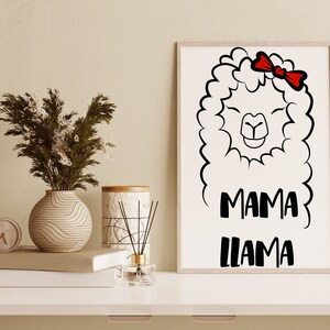 Mama Llama PNG, Llama Face SVG, Cartoon Llama Clipart, Mama Llama ...