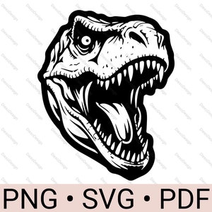 T-Rex Svg, T-Rex Scratch Svg, T Rex Clipart, Tyrannosaurus Rex Svg, Dinosaur Svg, Black And White Print, Commercial Use License
