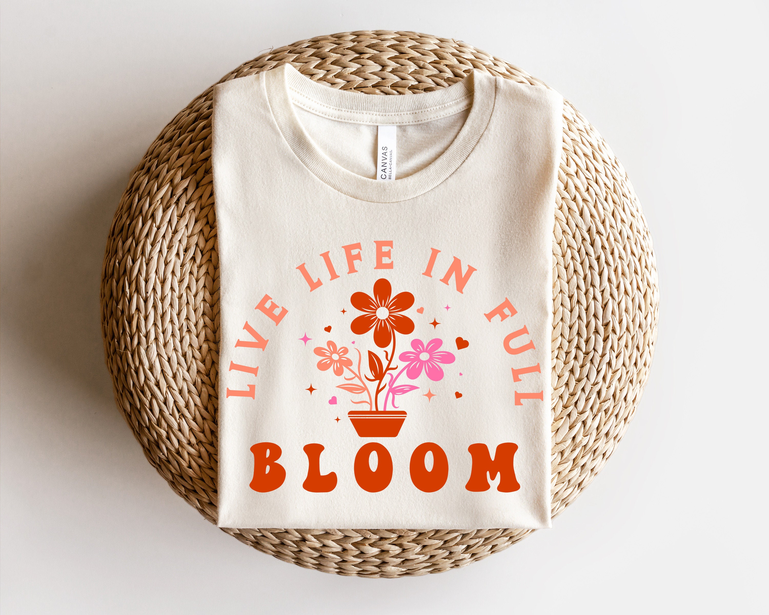 Live Life in Full Bloom SVG, Life Quotes PNG, Flower Saying Svg ...