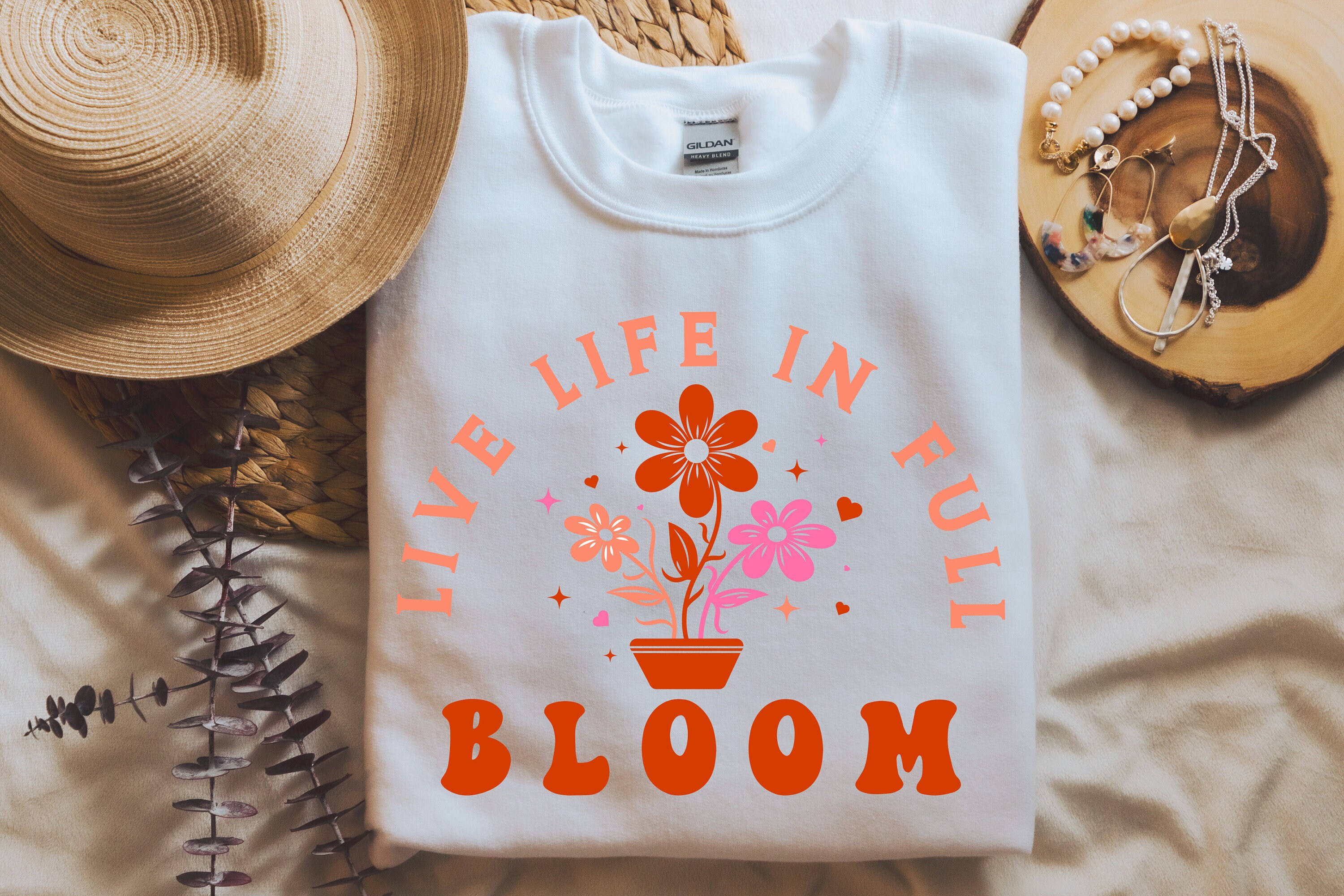 Live Life in Full Bloom SVG, Life Quotes PNG, Flower Saying Svg ...