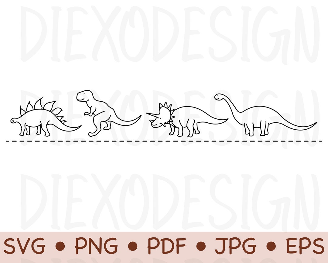 Cute Dinosaurs PNG, Dinosaurs SVG, Dinosaur Clipart Black and White ...