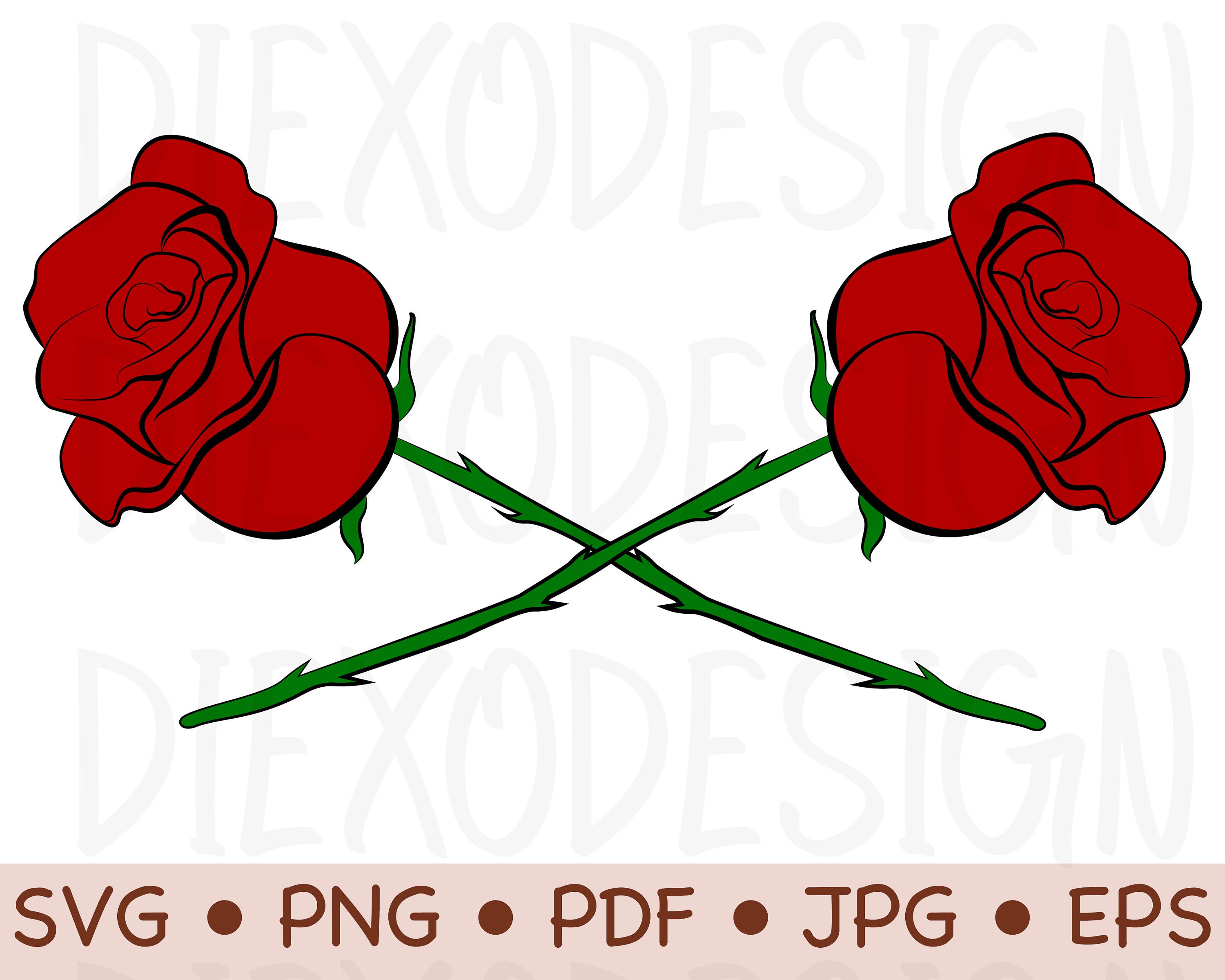 Rosas rojas PNG Estética Rosa Png Rosas SVG Rosas rojas - Etsy