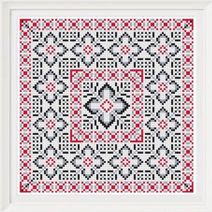 Cross Stitch Pattern, Geometric Design, Full Stitches for Easy ...