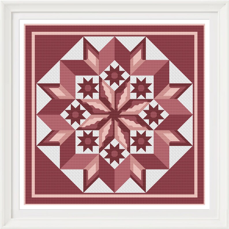Cross Stitch Quilt Block Pattern Counted Cross Stitch Ferris Wheel
