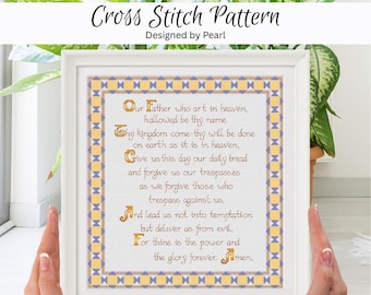 Patrón de punto de cruz del Padrenuestro - Descargar PDF