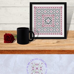 Cross Stitch Pattern, Geometric Design, Full Stitches for Easy ...