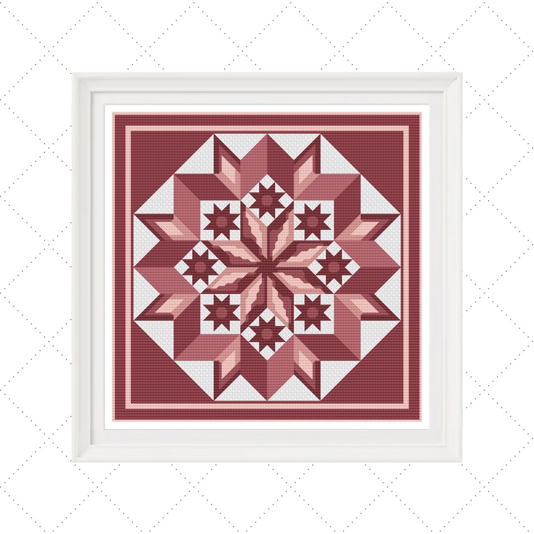 Cross Stitch Quilt Block Pattern Counted Cross Stitch Ferris Wheel