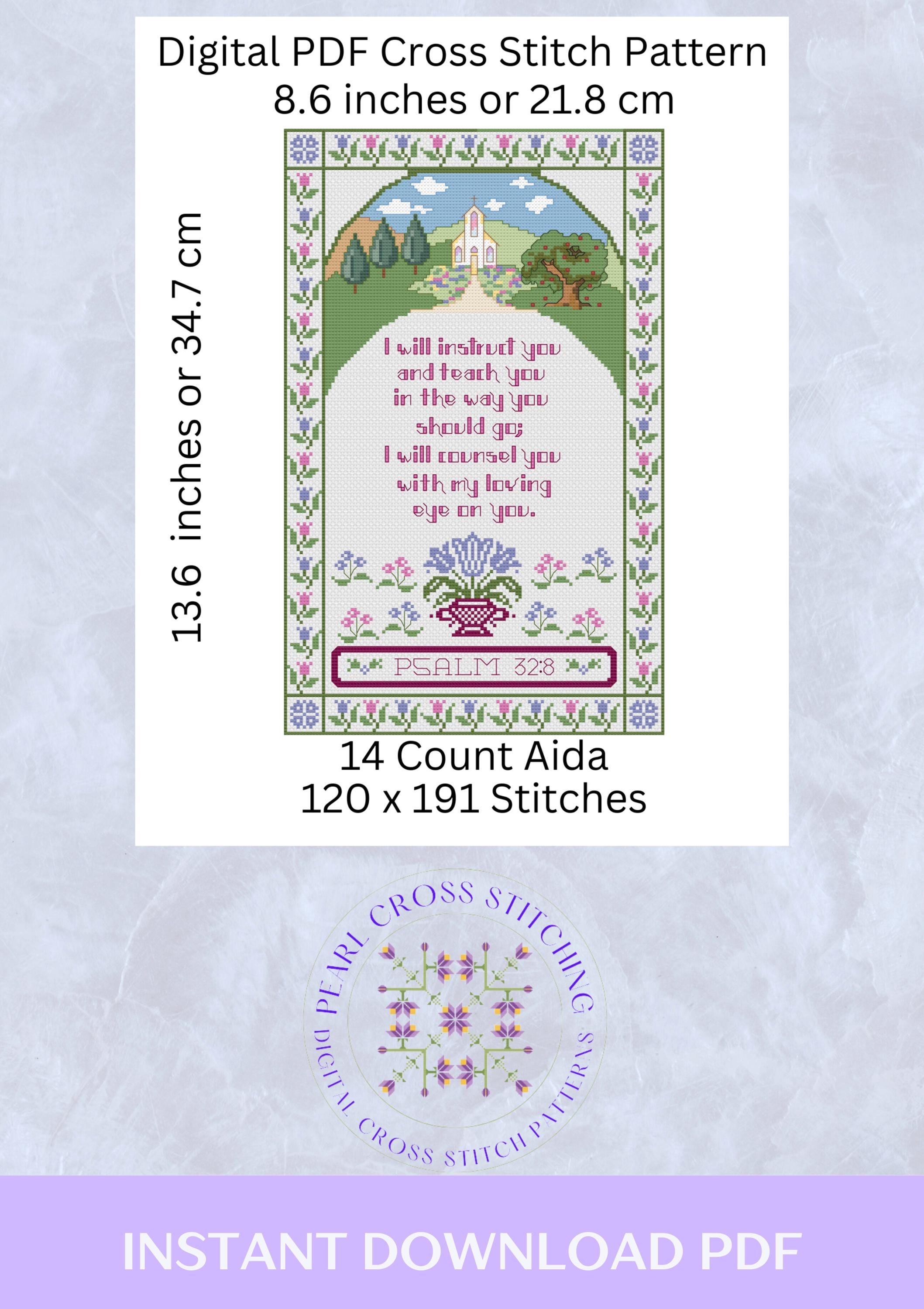 Cross with Psalm 32:8 Note Block Cross with Psalm 32:8 Note Block