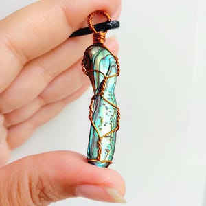 Abalone Shell Necklace,Abalone Shell Pendant,Genuine Abalone Necklace, Healing crystal