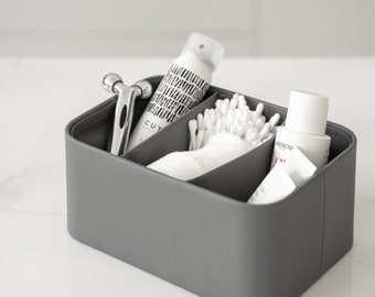 Storage box / organizer S eco-leather 10.5 × 21 × 21 New