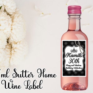 Classy & Fab 187ml Mini Wine Bottle Labels