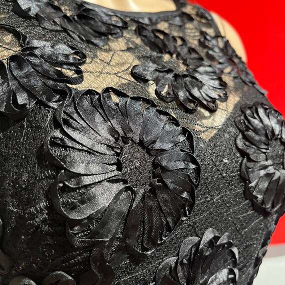 Theia Black dress with black sequin underlay with… - image 3