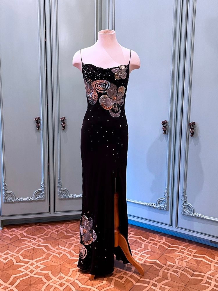 Vintage John Galliano for Christian Dior Black Silk Chiffon Vintage John Galliano for Christian Dior Black Silk Chiffon