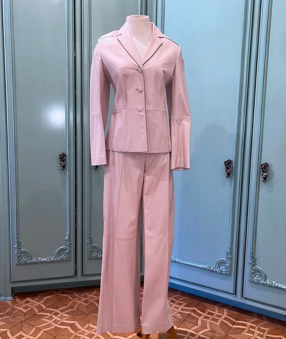 Louis Ferard two-piece pale pink blazer and pant s