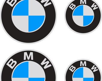 X4 adesivi decalcomanie fustellate in vinile riflettente replica BMW per auto casco moto