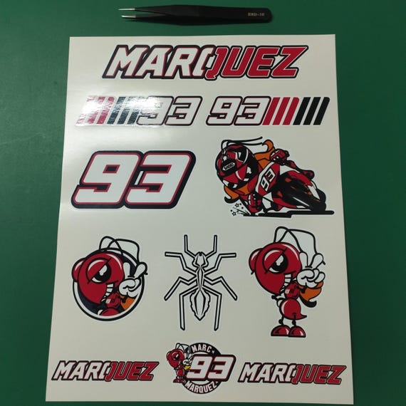 Vinyle Autocollant/sticker Coureurs Course Numéro Marc Marquez - Foto 10