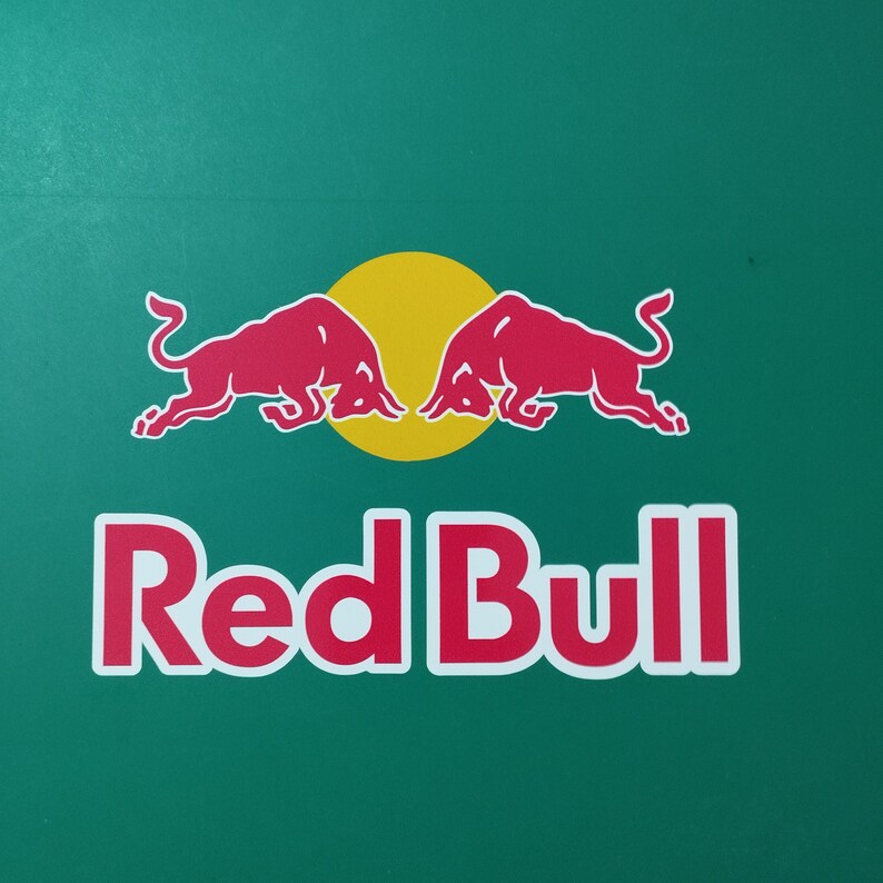 2 Red Bull Stickers Replica Vinyl Decals Adhesive Stickers for Etsy