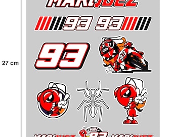 11 Vinyl Stickers Decals Sticker Moto GP Marquez 93 Ant Racing High Quality Digital Printing