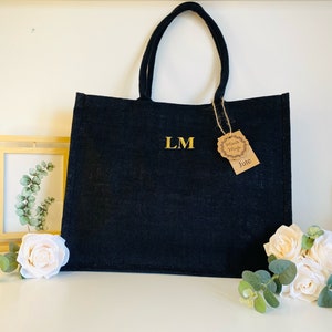 Personalised Embroidered Jute Tote Bag