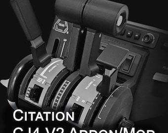 ProDeskSim Citation CJ4 V2 Addon/Mod for HoneyComb Bravo Throttle Quadrant with Detent!