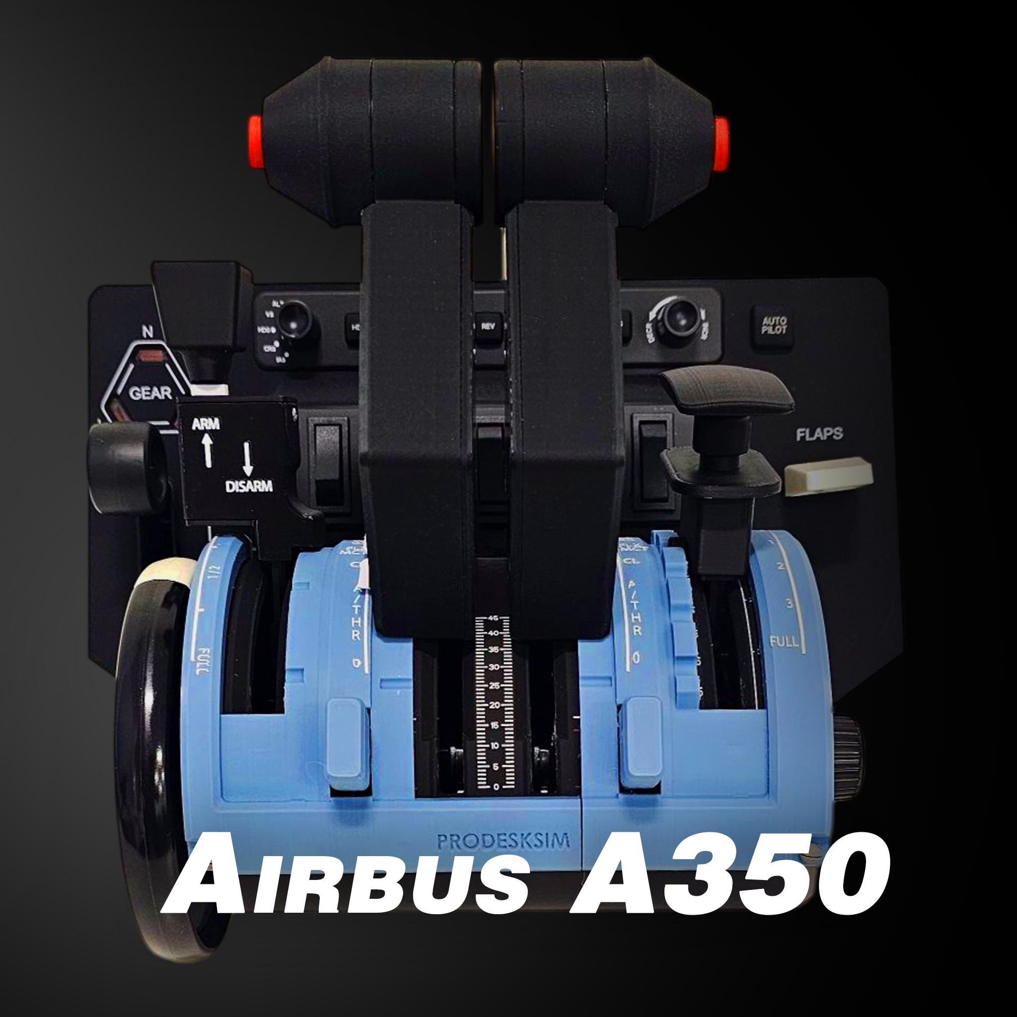 NEW! ProDeskSim Airbus A350 Advanced addon/mod package for the Honeycomb Bravo throttle quadrant