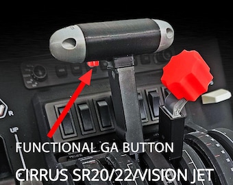 Honeycomb Bravo Cirrus SR20/SR22/Vision Jet Throttle & Mixture Lever