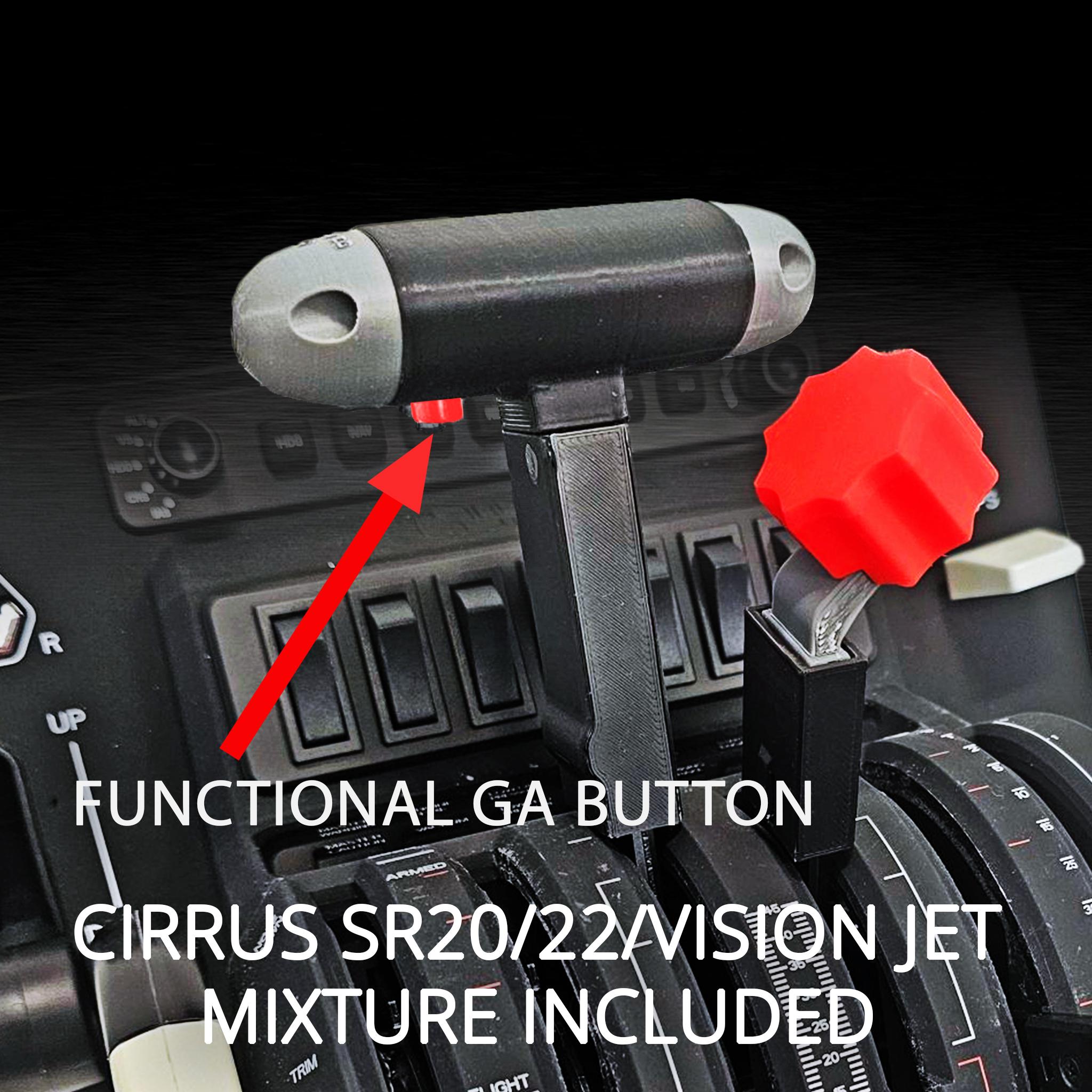 Honeycomb Bravo Cirrus Sr20/sr22/vision Jet Throttle & Mixture