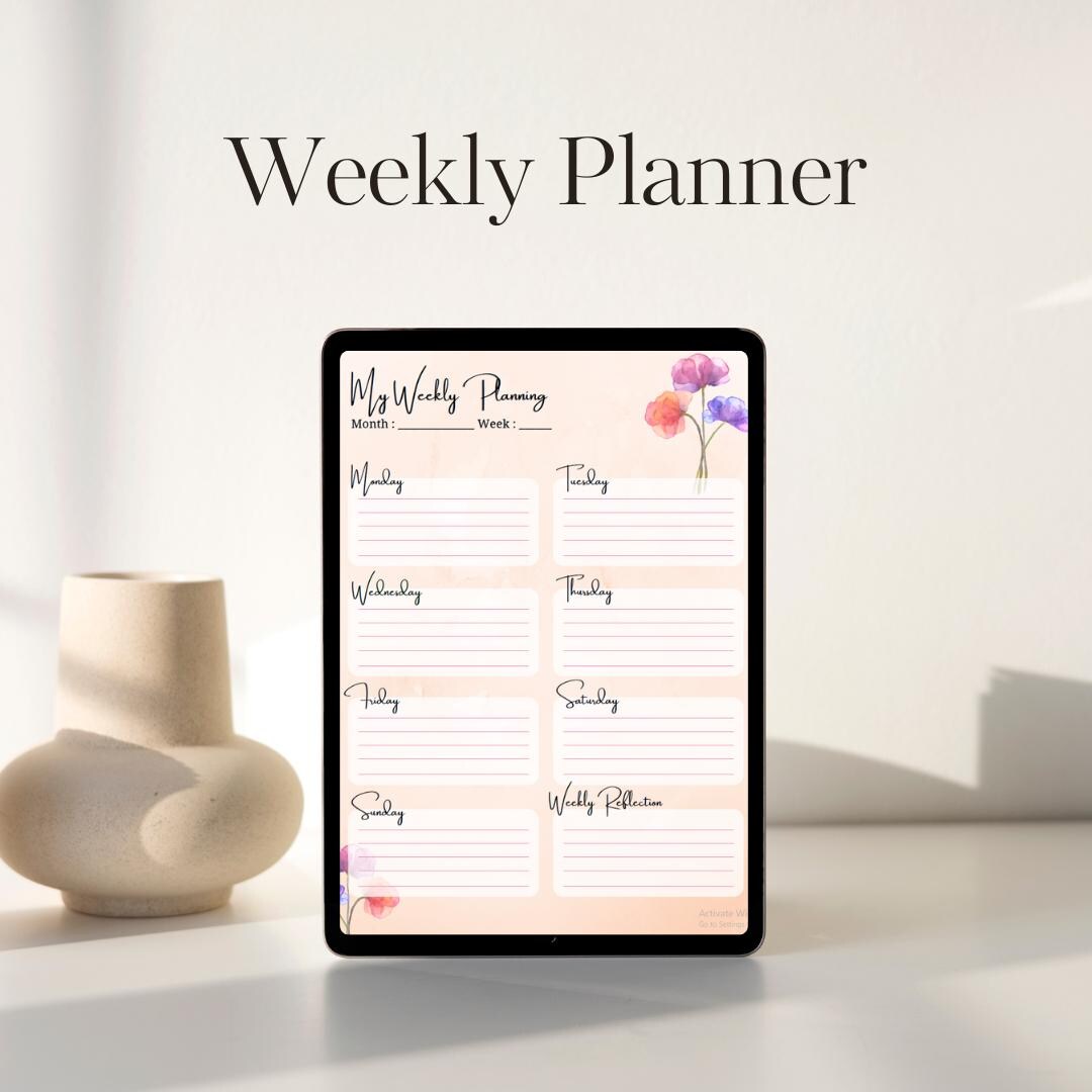 Minimalist Digital Planner | Daily & Weekly Habit Tracker | Printable ...