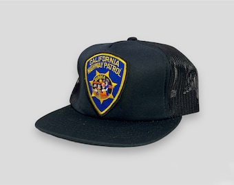 Vintage 80s 90s California Highway Patrol Vintage Trucker Hat Deadstock