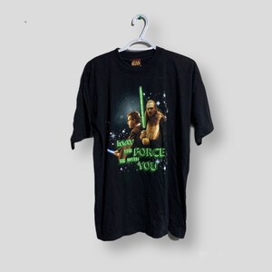 Vintage Starwars Episode 1 Qui-Gon Jinn Obi-Wan Kenobi Tee