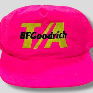Vintage BF Goodrich TA Neon Pink SnapBack Trucker Style Hat