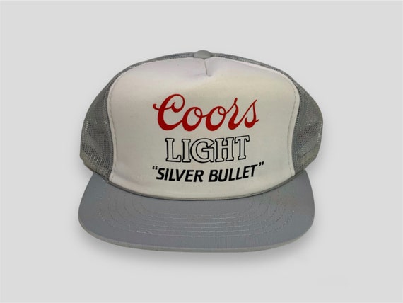 Vintage 80s 90s Coors Light Silver Bullet Trucker… - image 1
